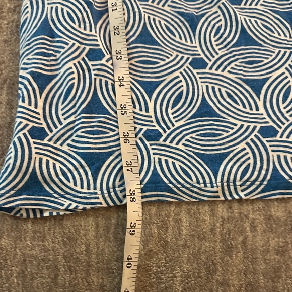 Banana Republic Blue and White Geometric Midi Dress - Picture 3 of 6